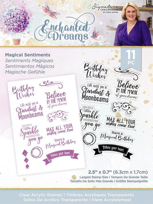 Sara Signature - Enchanted Dreams - Acrylic Stamp Set - Magical Sentiments