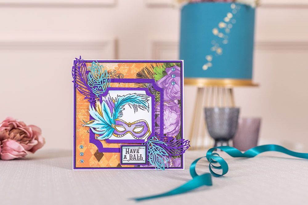 Masquerade Ball - Clear Acrylic Stamp - Masquerade Sentiments