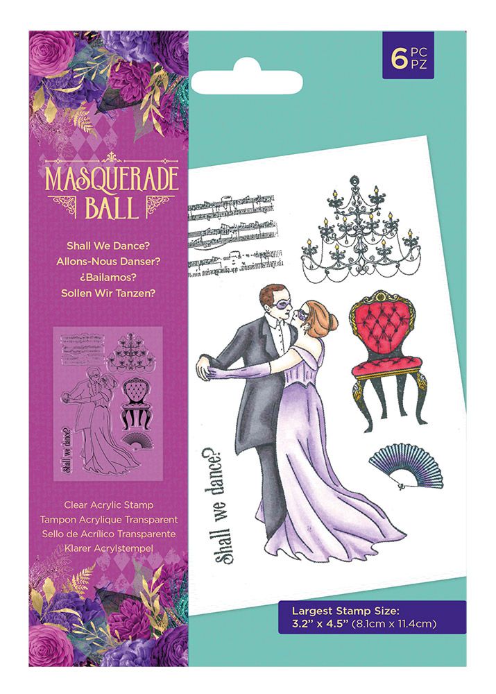 Masquerade Ball - Clear Acrylic Stamp - Shall We Dance?