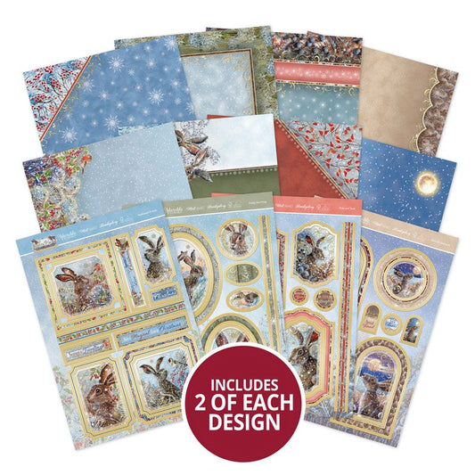 Meadow Hares at Wintertime Luxury Topper Collection