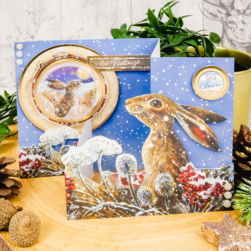 Meadow Hares at Wintertime Luxury Topper Collection