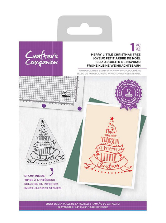 Crafters Companion Photopolymer Stamp - Merry Little Christmas Tree