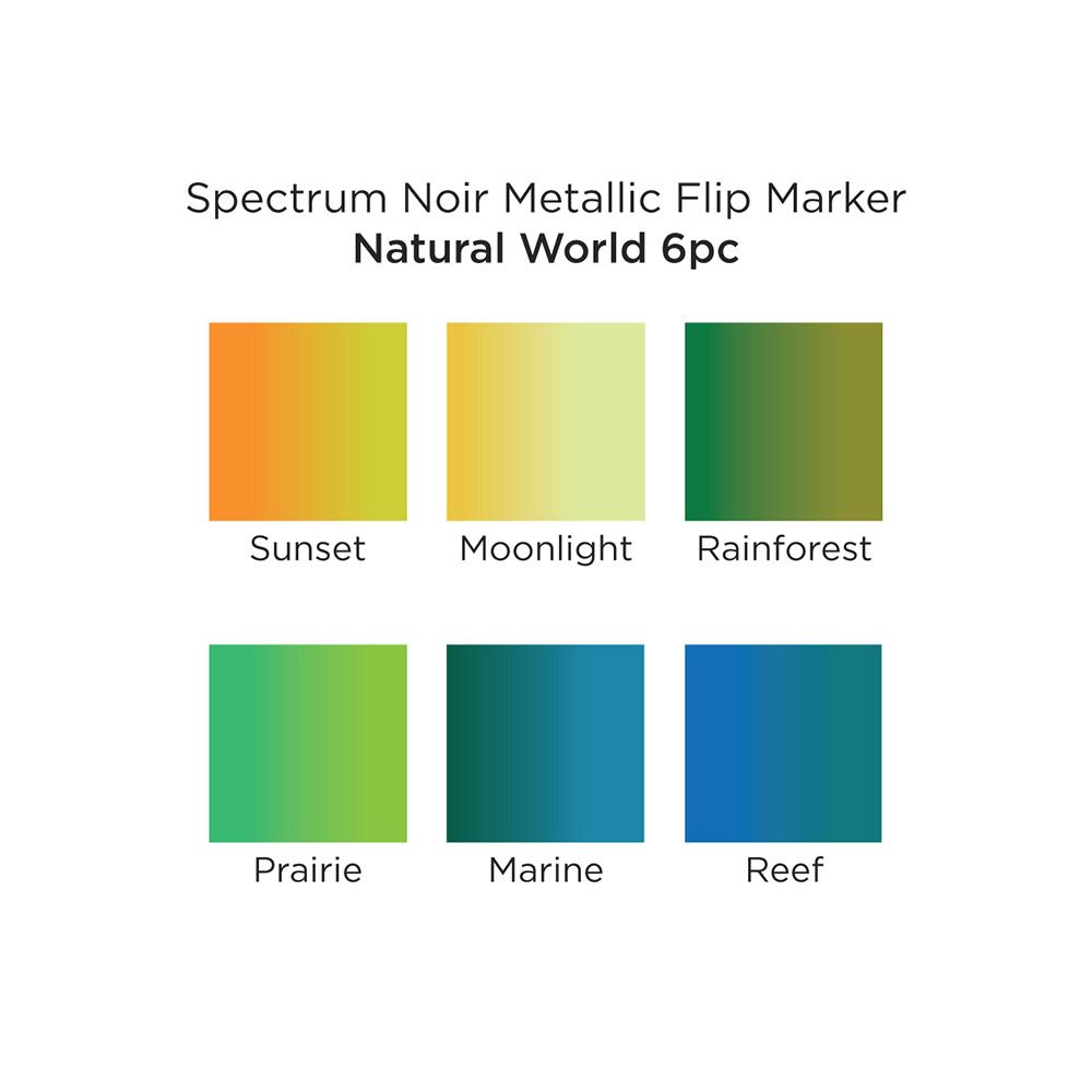 Spectrum Noir - Metallic Flip Marker - Natural World - 6pc Set