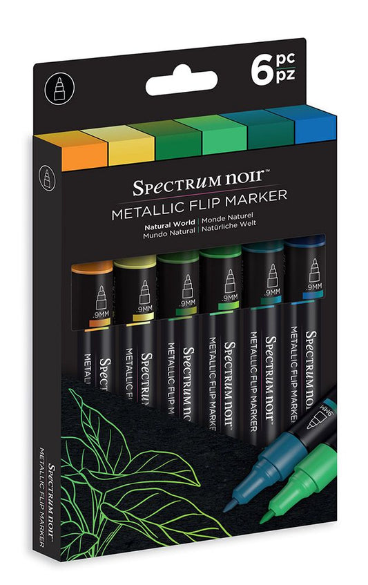Spectrum Noir - Metallic Flip Marker - Natural World - 6pc Set