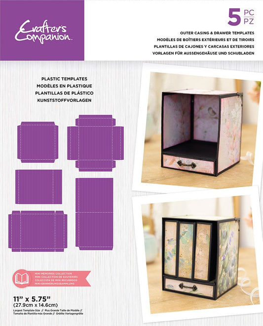 Crafters Companion Mini Memories - Outer Casing and Drawer Template