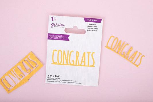 CC - Gemini Mini Die Set - Congrats - 1pc set