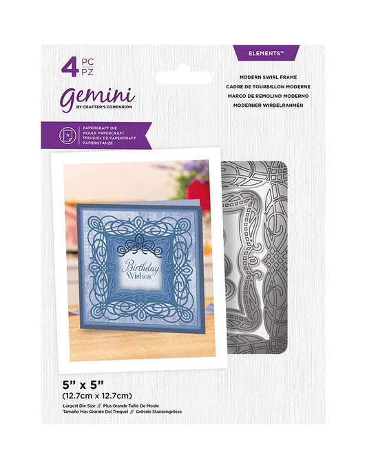 Gemini - Metal Die - Elements - Modern Swirl Frame