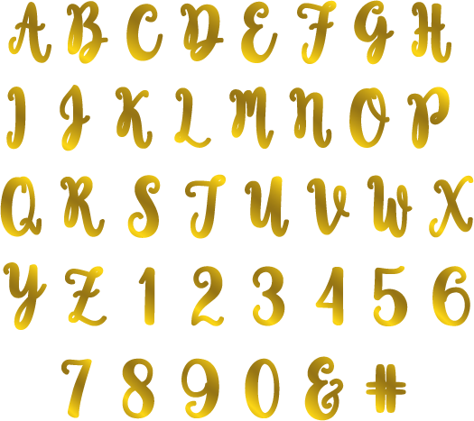 Gemini - Monogram Foil Stamp - Modern Script Alphabet