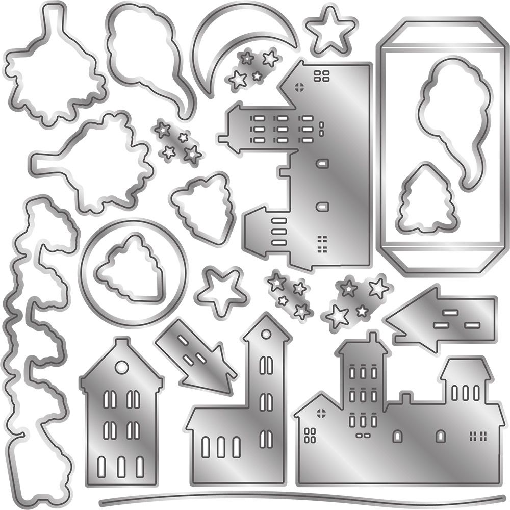 Gemini Christmas 3D Scene Builder Stamp and Die - Christmas Eve