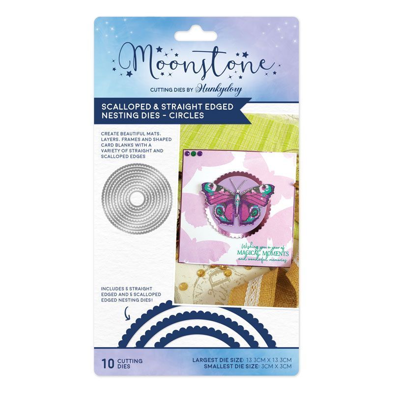 Moonstone Nesting Dies - Scalloped & Straight Edged Nesting Dies - Circles