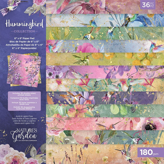 Natures Garden Hummingbird - 6"x6" Paper Pad