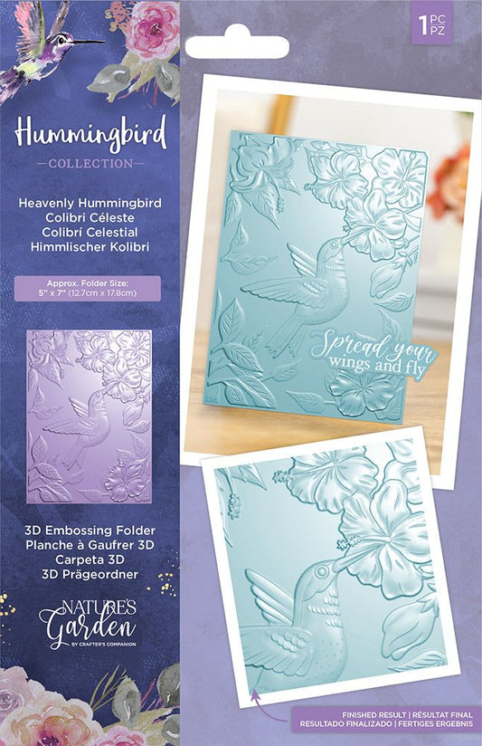 Natures Garden Hummingbird 3D Embossing Folder â€“ Heavenly Hummingbird