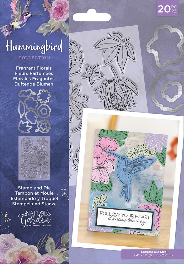 Natures Garden Hummingbird Stamp and Die â€“ Fragrant Florals