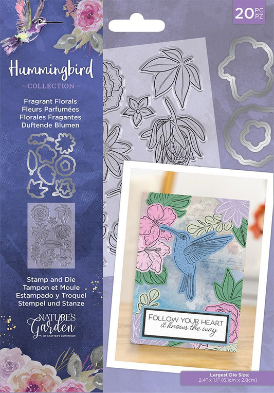 Natures Garden Hummingbird Stamp and Die â€“ Fragrant Florals