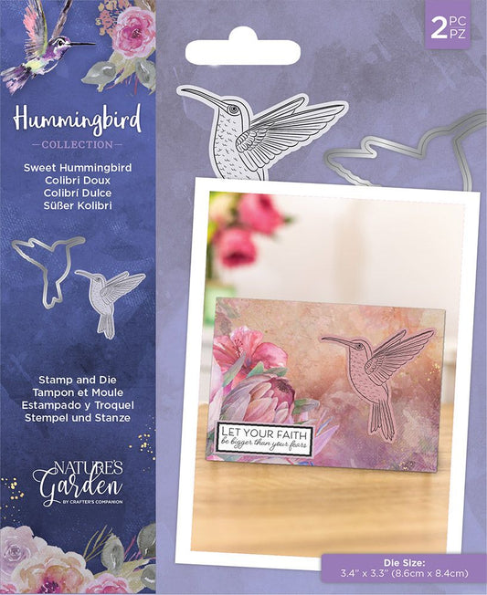 Natures Garden Hummingbird Stamp and Die â€“ Sweet Hummingbird