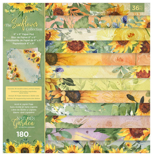Natures Garden Sunflower Collection - 6x6 Paper Pad