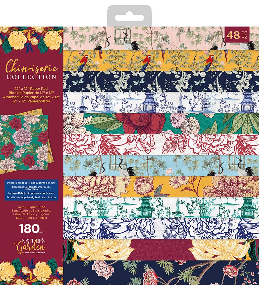Natures Garden Chinoiserie Collection 12 x 12" Paper Pad