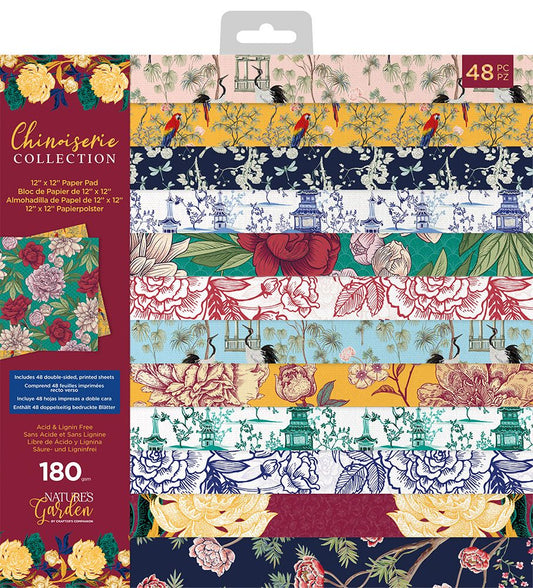 Natures Garden Chinoiserie Collection 12 x 12" Paper Pad