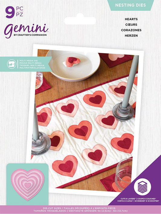 Gemini - Multi Media Die - Nesting Hearts