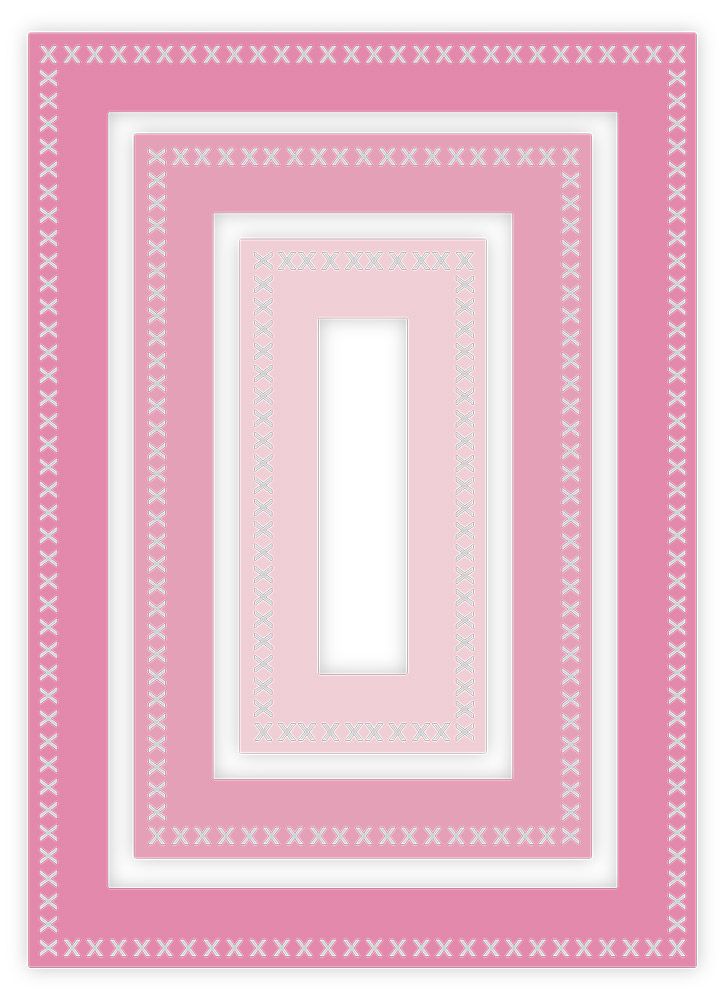 Gemini Elements Nesting Frame Die - Cross Stitch Rectangle