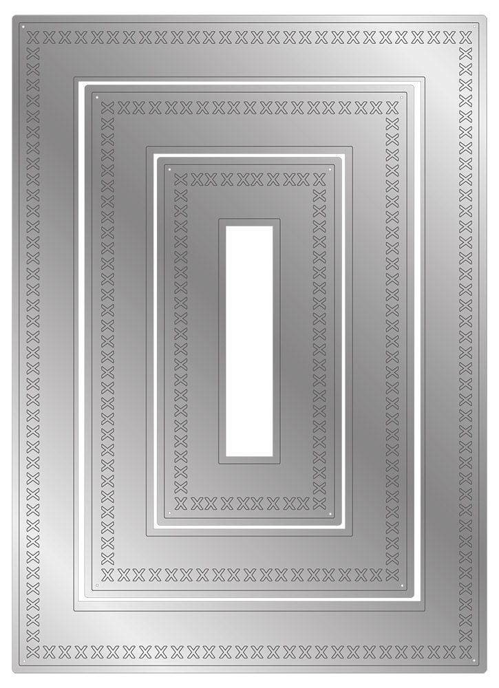 Gemini Elements Nesting Frame Die - Cross Stitch Rectangle