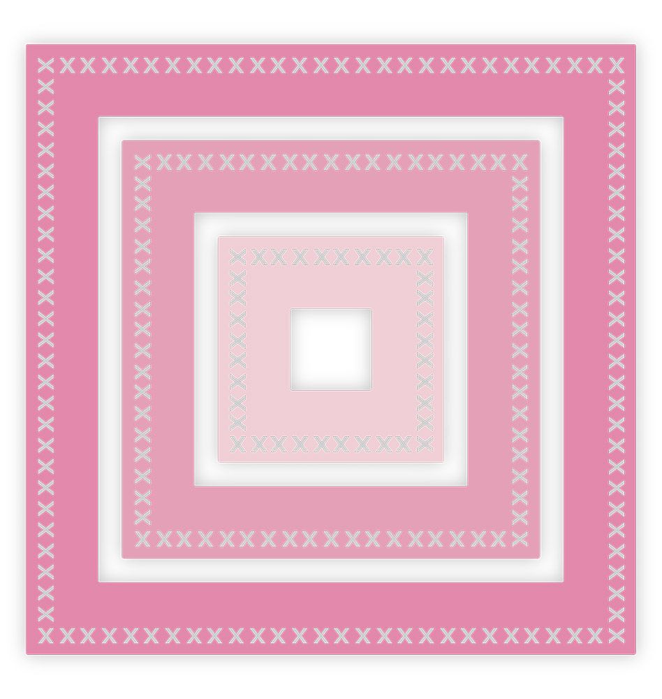 Gemini Elements Nesting Frame Die - Cross Stitch Square