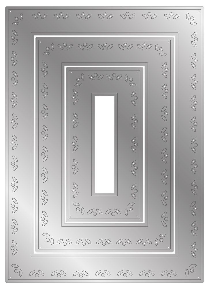 Gemini Elements Nesting Frame Die - Ditsy Floral Rectangle