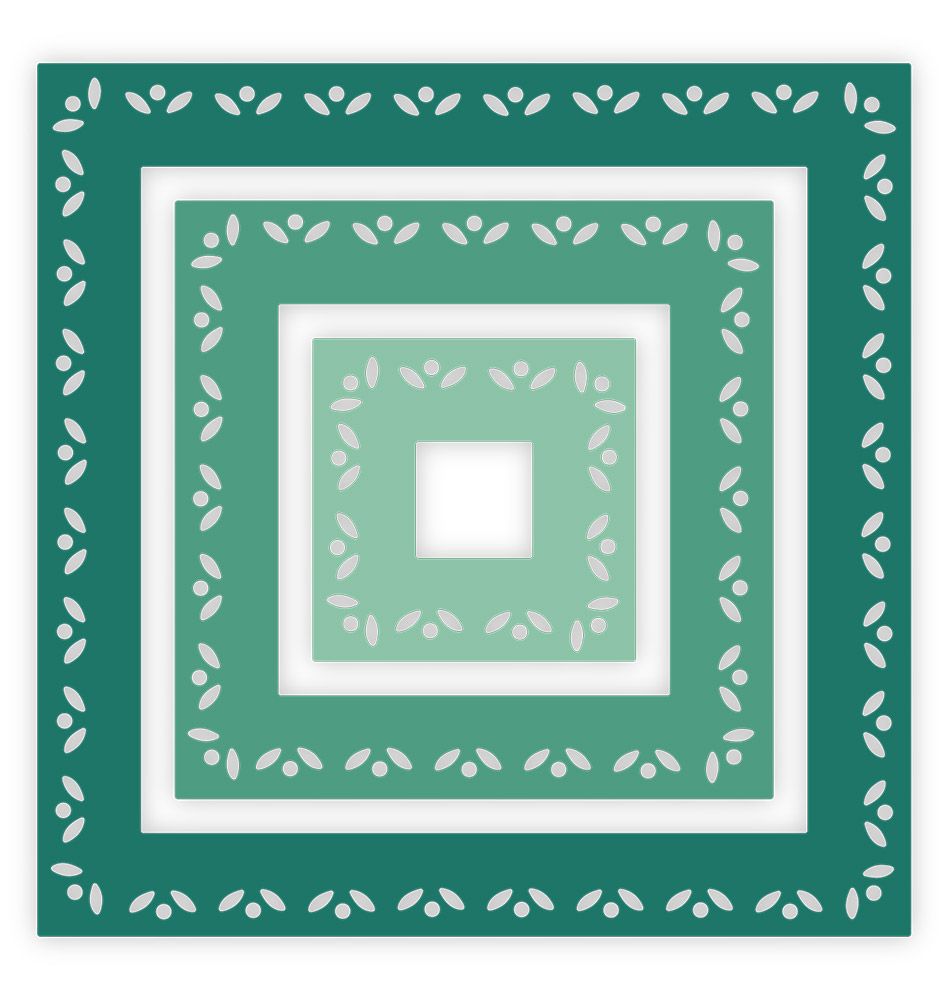 Gemini Elements Nesting Frame Die - Ditsy Floral Square