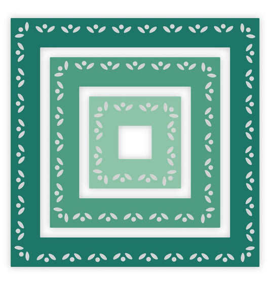 Gemini Elements Nesting Frame Die - Ditsy Floral Square