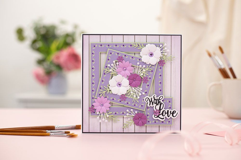 Gemini Elements Nesting Frame Die - Ditsy Floral Square