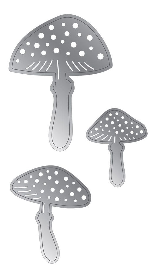 Natures Garden Autumn Blessings Collection Metal Die - Forest Toadstools