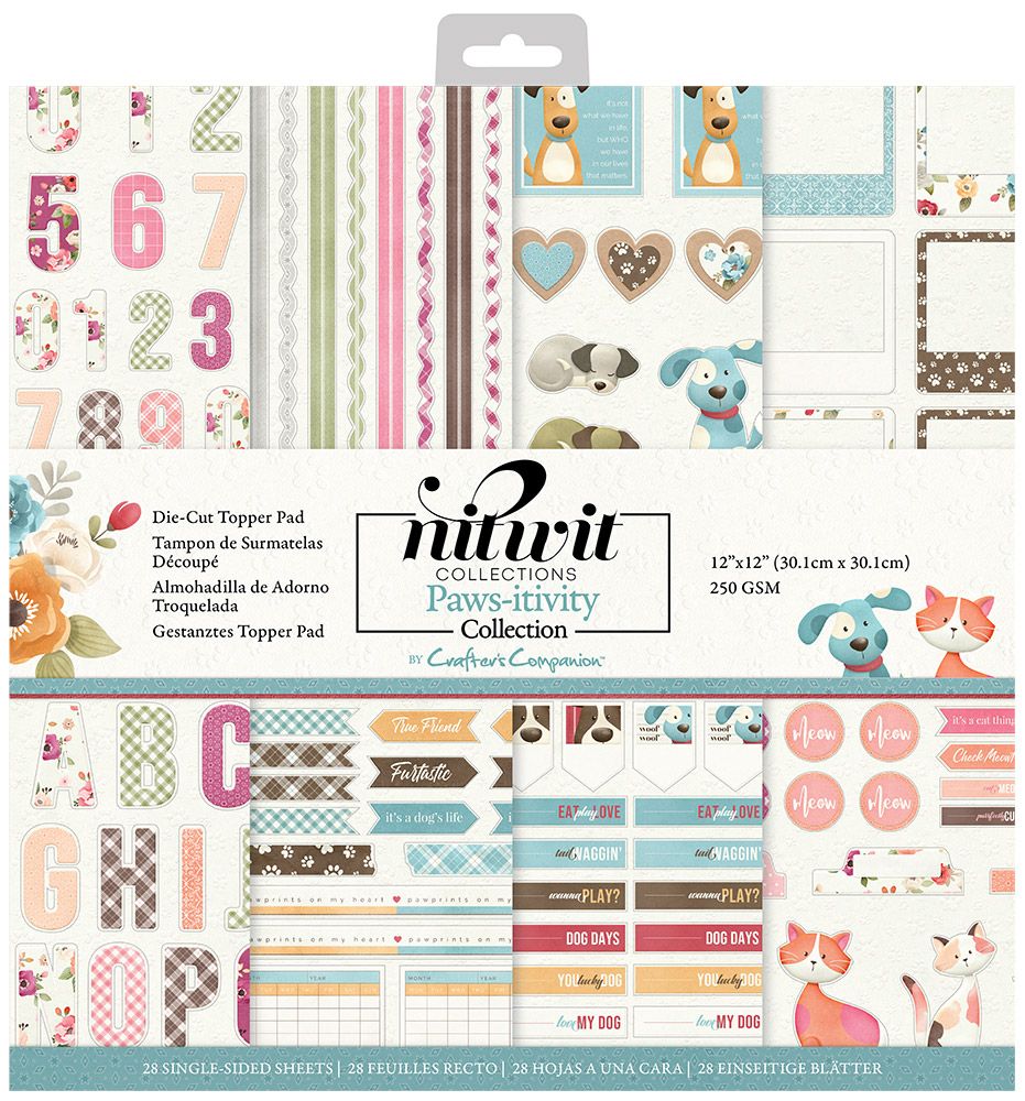 Nitwits - Pawsitivity - 12x12 Die-Cut Topper Pad