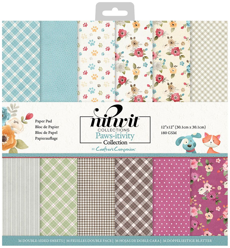 Nitwits - Pawsitivity - 12"x12" Card Pad