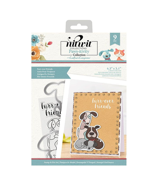 Nitwits - Pawsitivity - Stamp & Die Set - Furr-ever Friends