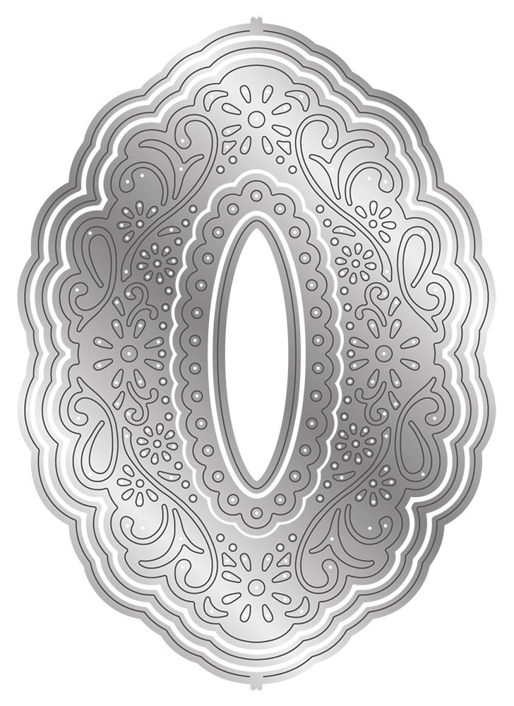 Gemini Ornate Pop Out Create a Card Die - Baroque Oval