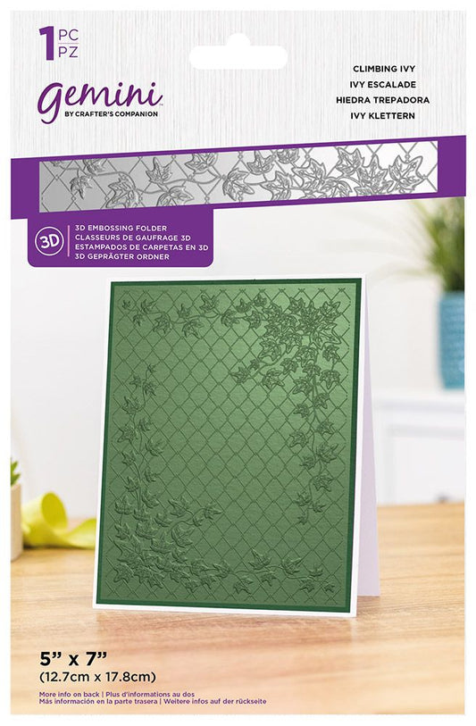 Gemini 5 x 7 3D Embossing Folder - Climbing Ivy