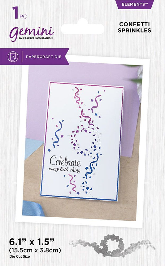 Gemini Confetti Border Elements Die - Confetti Sprinkles