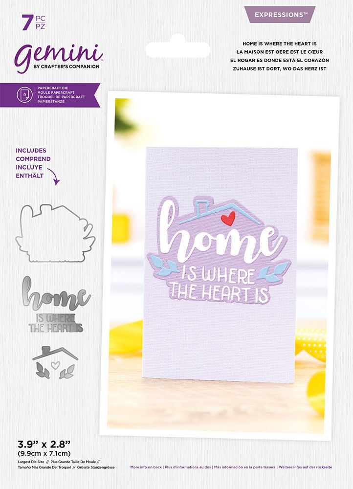 Gemini Metal Die Expressions - Home Is Where The Heart Is