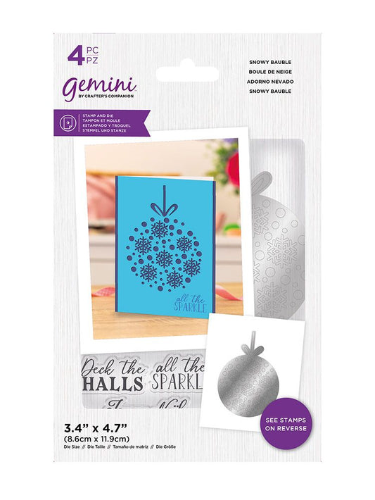 Gemini - Stamp and Die - Snowy Bauble