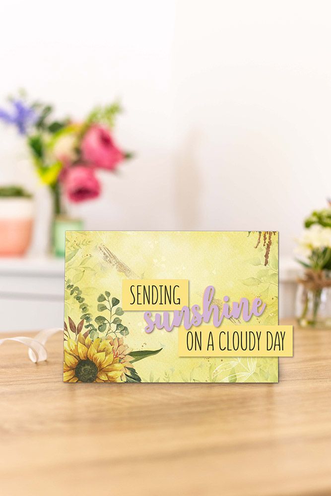 Natures Garden Sunflower Collection Stamp and Die - Hello Sunshine