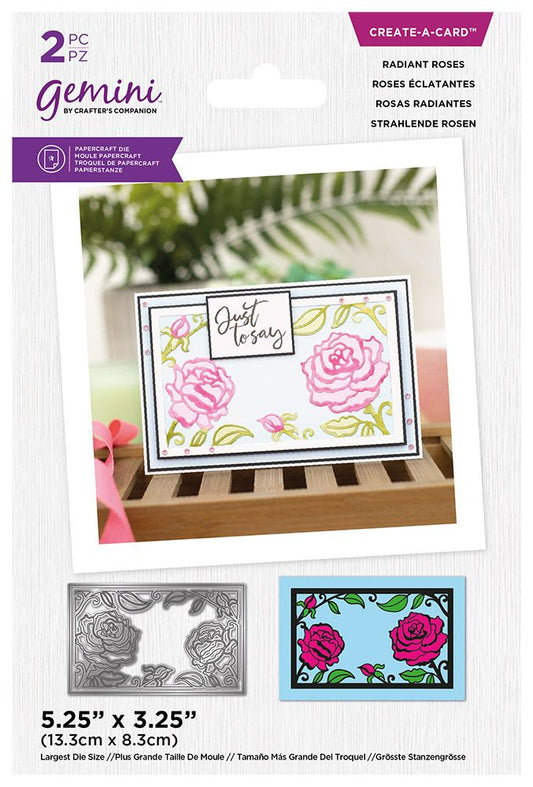 Gemini Create-a-card Paper Piecing Die – Radiant Roses