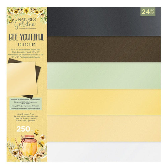 Bee Youtiful Collection - 12" x 12" - Luxury Pearlescent Card Pad