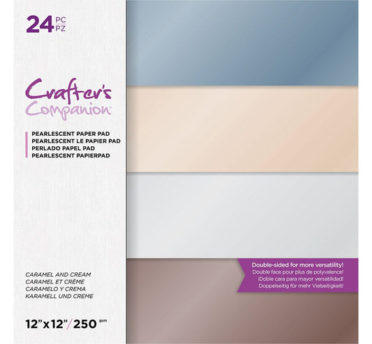 CC- 12"x12" Pearl pad - Caramel and Cream (24 Sheets)