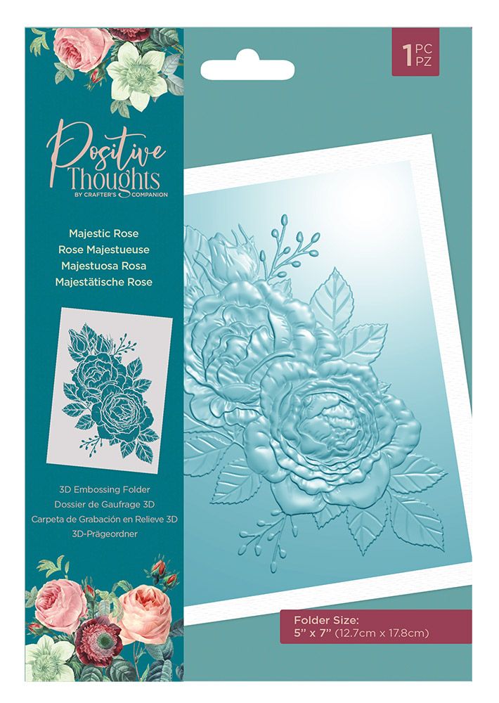 Positive Thoughts 7x5" Embossing Folder - Majestic Rose