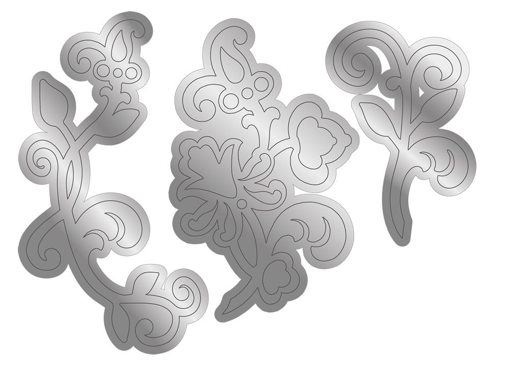 Positive Thoughts Metal Die - Foliage Swirls