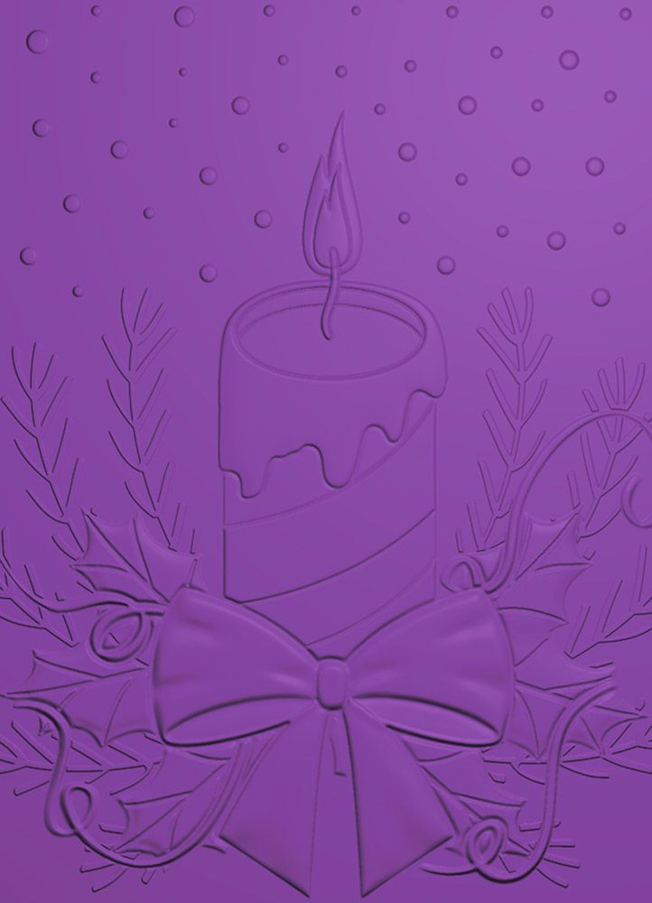 Gemini 3D Embossing Folder & Stencil - Festive Candle