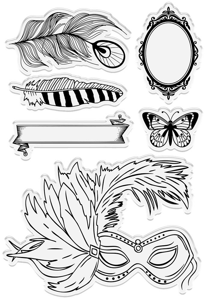 Masquerade Ball - Clear Acrylic Stamp - Ready for the Ball