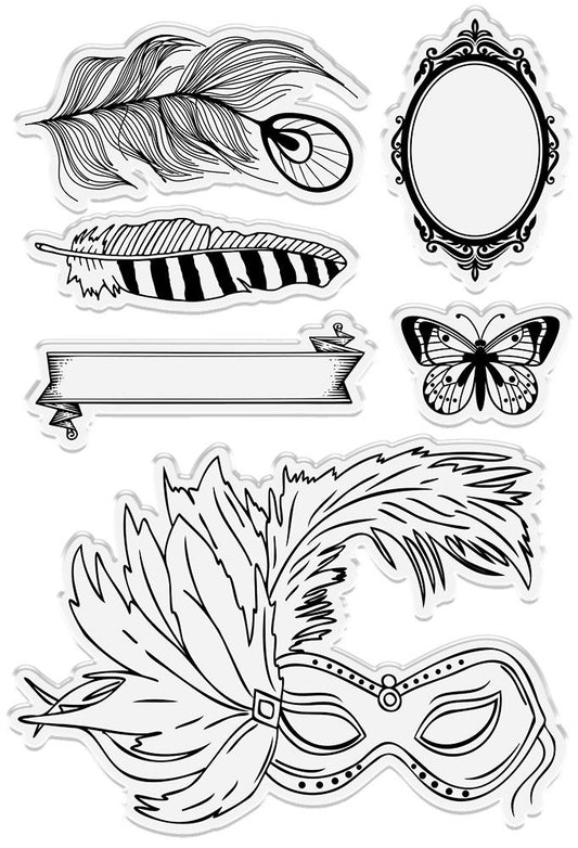 Masquerade Ball - Clear Acrylic Stamp - Ready for the Ball