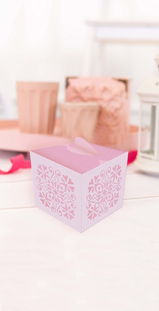 Gemini Dimensionals Die and Stencil - Locking Heart Favour Box