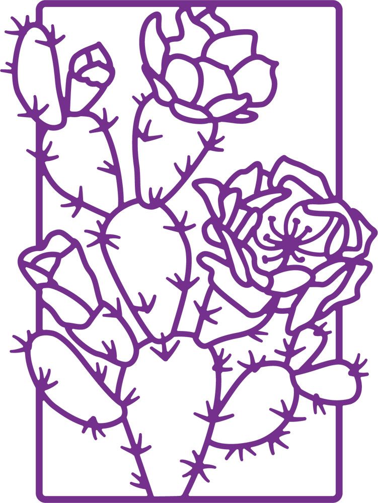 Gemini Decorative Outline Stamp and Die - Sweet Succulent